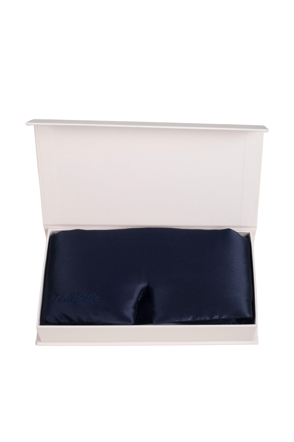 Navy Blue Silk Eye Mask