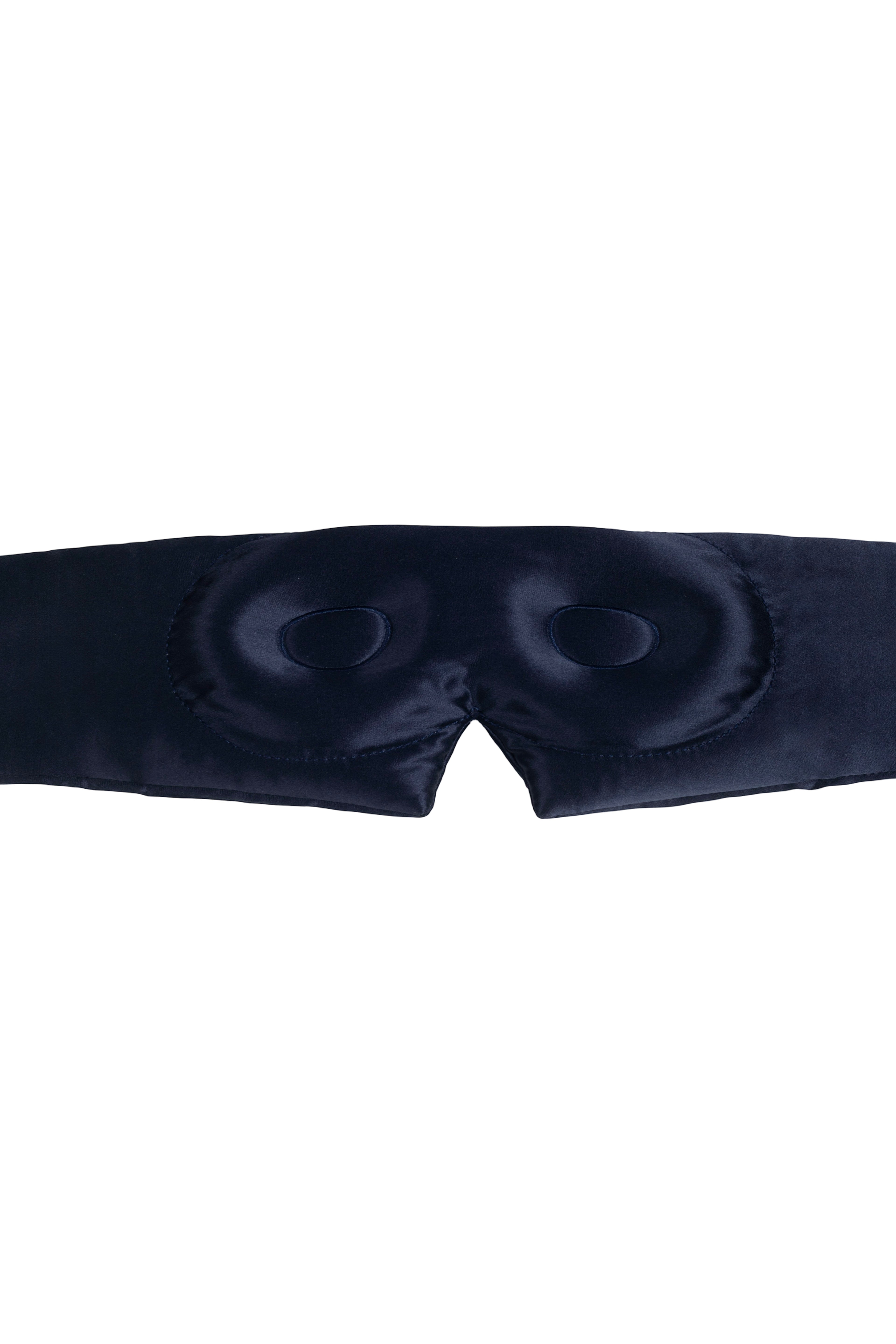Navy Blue Silk Eye Mask
