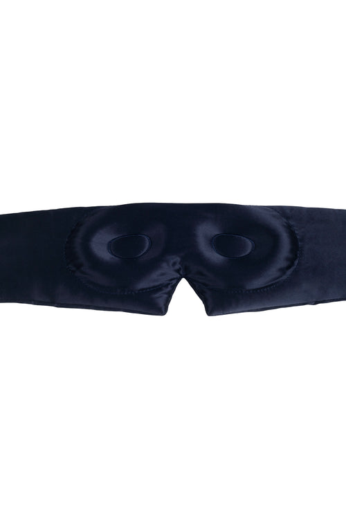 Navy Blue Silk Eye Mask